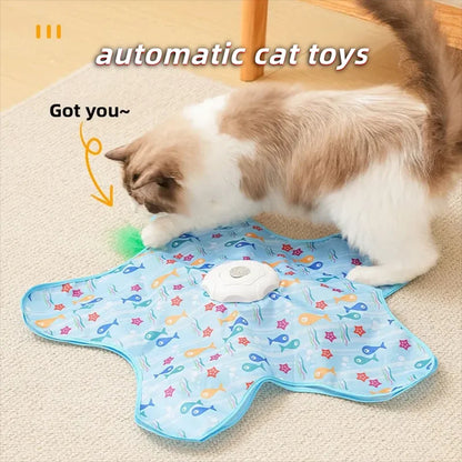 Interactive Cat Hunting Toy with Hidden Feather