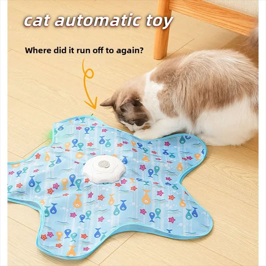 Interactive Cat Hunting Toy with Hidden Feather