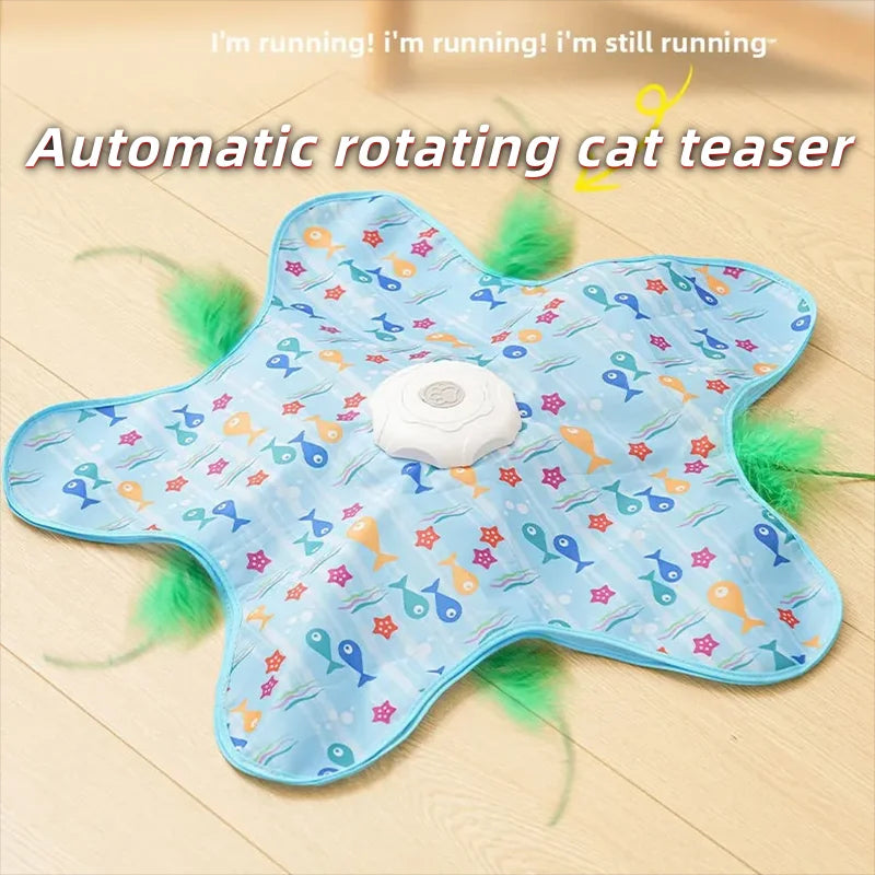 Interactive Cat Hunting Toy with Hidden Feather
