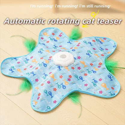 Interactive Cat Hunting Toy with Hidden Feather